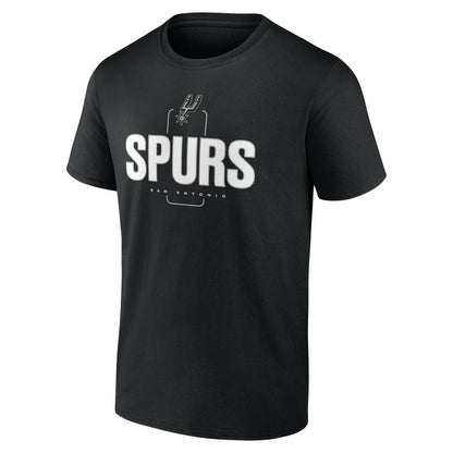 San Antonio Spurs Center Court Name & Number Custom T-Shirt - Black online