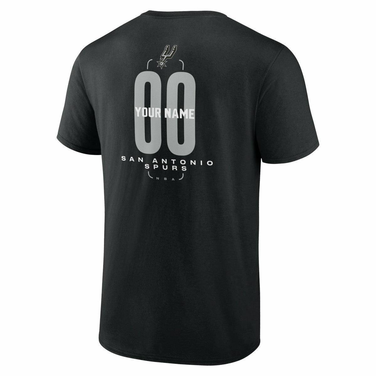 San Antonio Spurs Center Court Name & Number Custom T-Shirt - Black online