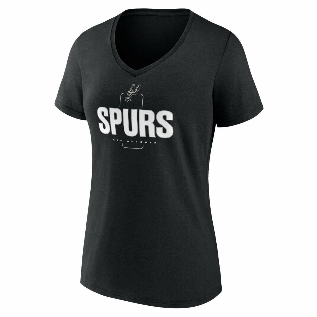 San Antonio Spurs Women's Center Court Name & Number Custom V-Neck T-Shirt - Black cheap