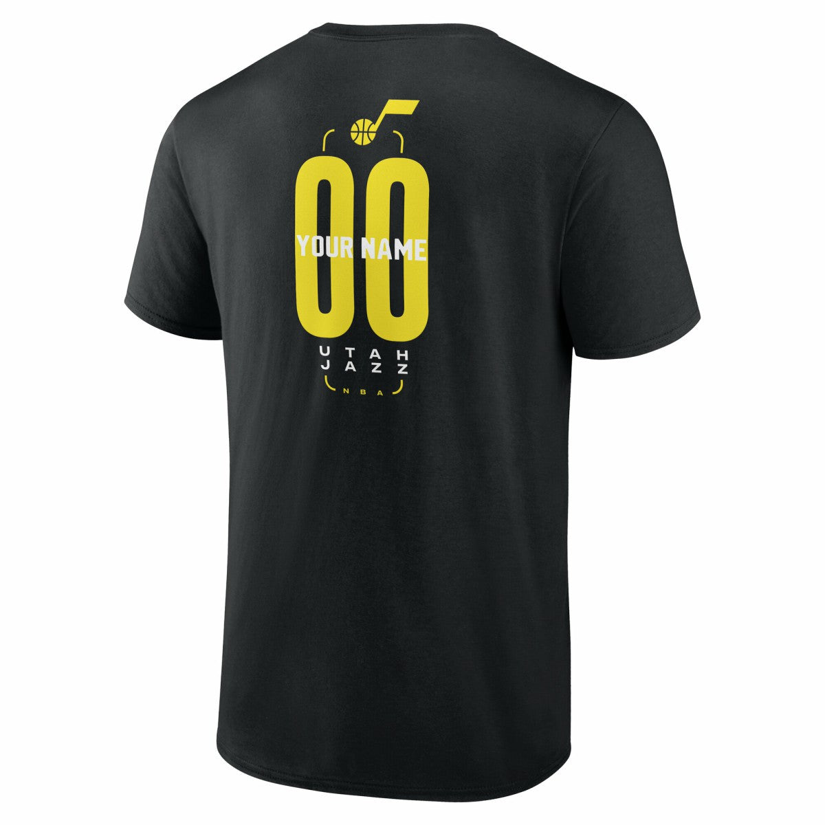 Utah Jazz Center Court Name & Number Custom T-Shirt - Black outlet
