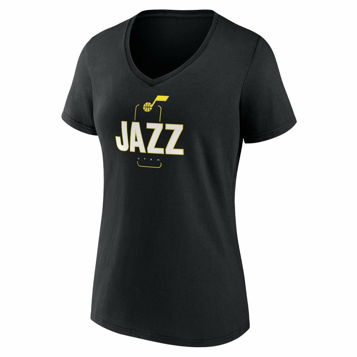 Utah Jazz Women's Center Court Name & Number Custom V-Neck T-Shirt - Black outlet