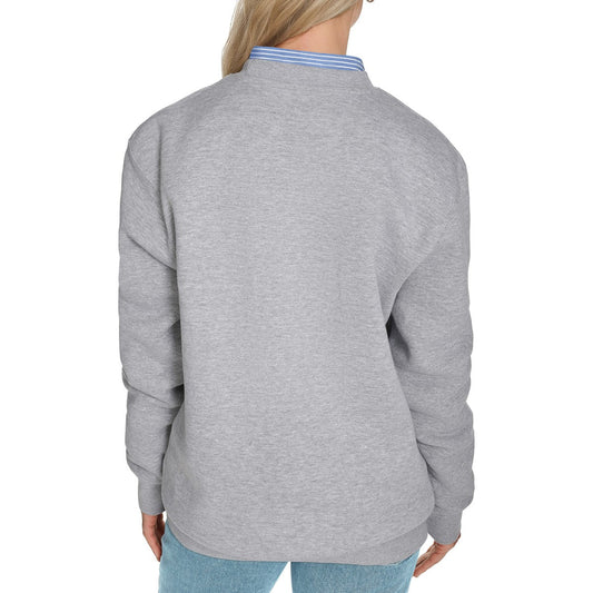 Los Angeles Lakers Starter Women's Arch Stripe Fleece Crewneck Sweatshirt - Gray on sale