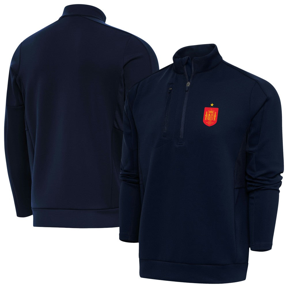 Spain National Team Antigua Genesis Quarter-Zip Pullover - Navy sale