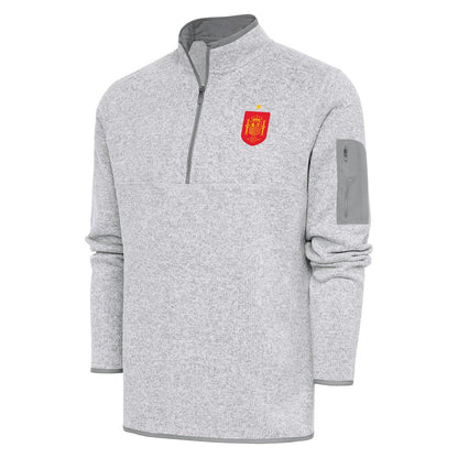 Spain National Team Antigua Elevate Quarter-Zip Pullover - Heather Gray discount