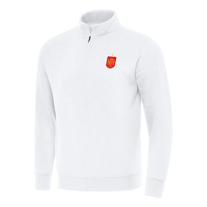 Spain National Team Antigua Landslide Quarter-Zip Pullover - White discount