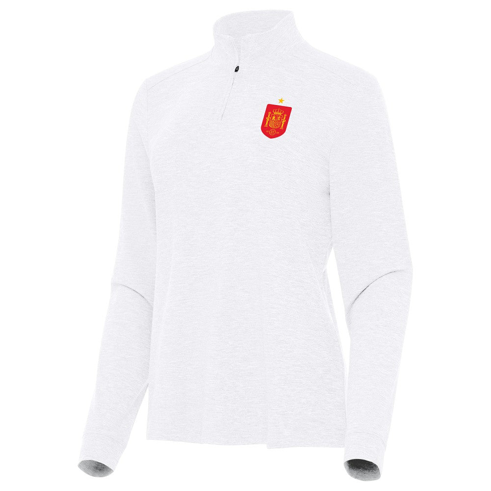 Spain National Team Antigua Women's Quarter-Zip Pullover - White online
