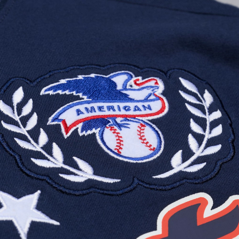 Detroit Tigers Women's Pep Rally Cropped Boxy T-Shirt - Navy | Mitchell & Ness