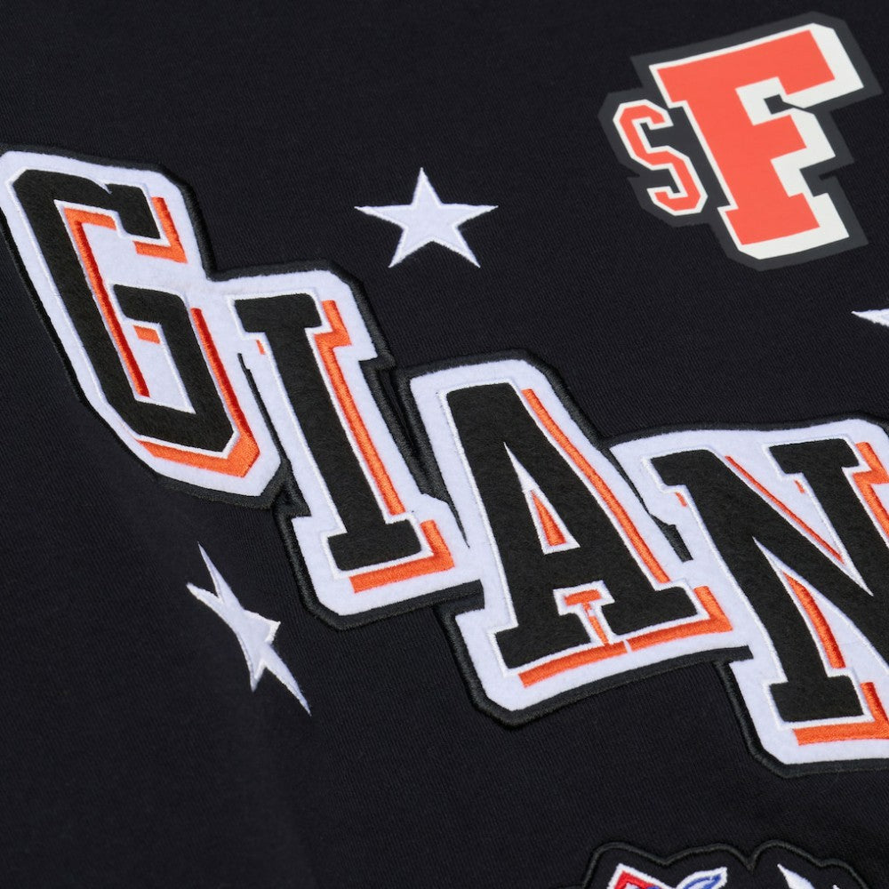 San Francisco Giants Women's Pep Rally Sweatshirt - Black | Mitchell & Ness