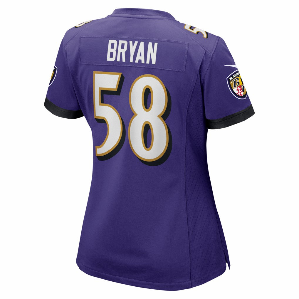 Taven Bryan Baltimore Ravens Women's Team Game Jersey - Purple | Nike cheap
