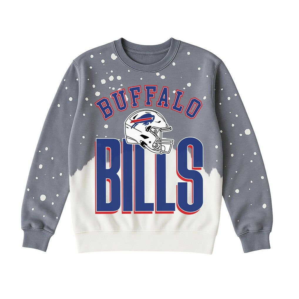 Buffalo Bills Gameday Couture Women's Arch Rivals Faded Wash Sweatshirt - Gray discount