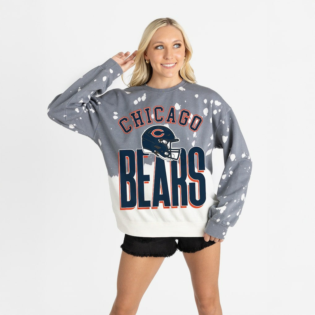 Chicago Bears Gameday Couture Women's Arch Rivals Faded Wash Sweatshirt - Gray cheap