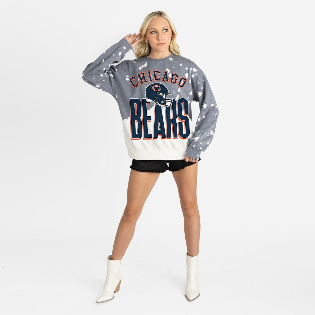 Chicago Bears Gameday Couture Women's Arch Rivals Faded Wash Sweatshirt - Gray cheap