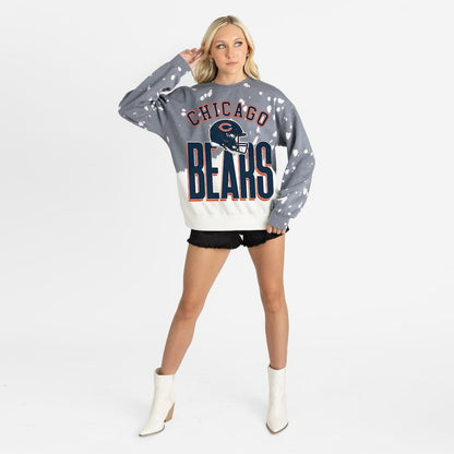 Chicago Bears Gameday Couture Women's Arch Rivals Faded Wash Sweatshirt - Gray cheap