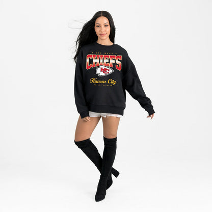 Kansas City Chiefs Gameday Couture Women's Powerhouse Play Premium Fleece Sweatshirt - Black sale
