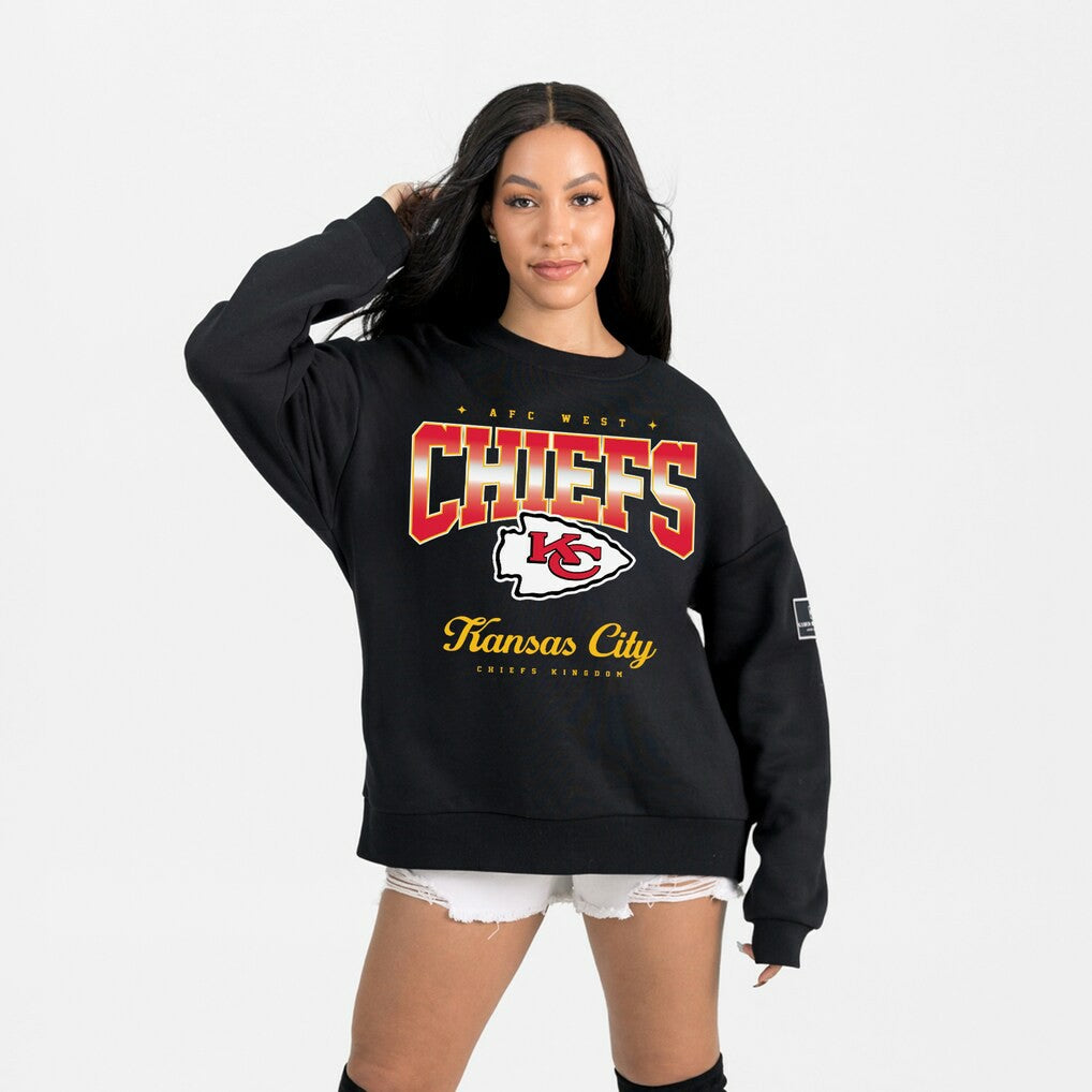 Kansas City Chiefs Gameday Couture Women's Powerhouse Play Premium Fleece Sweatshirt - Black sale