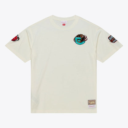 Memphis Grizzlies Hardwood Classics Chainstitch Premium T-Shirt - Cream | Mitchell & Ness shop