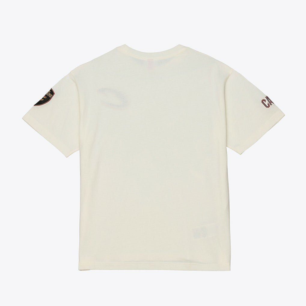 Cleveland Cavaliers Hardwood Classics Chainstitch Premium T-Shirt sale - Cream | Mitchell & Ness discount