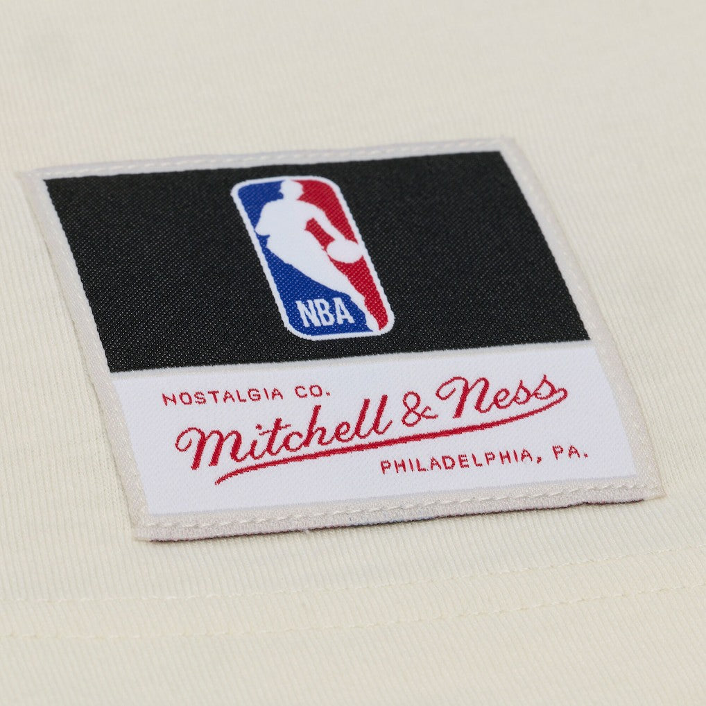 Cleveland Cavaliers Hardwood Classics Chainstitch Premium T-Shirt sale - Cream | Mitchell & Ness discount
