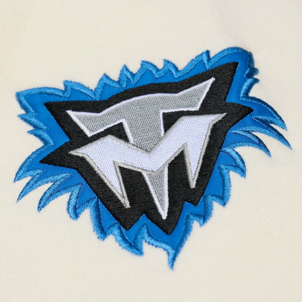 Minnesota Timberwolves Hardwood Classics Chainstitch Premium Fleece Hoodie - Cream | Mitchell & Ness cheap