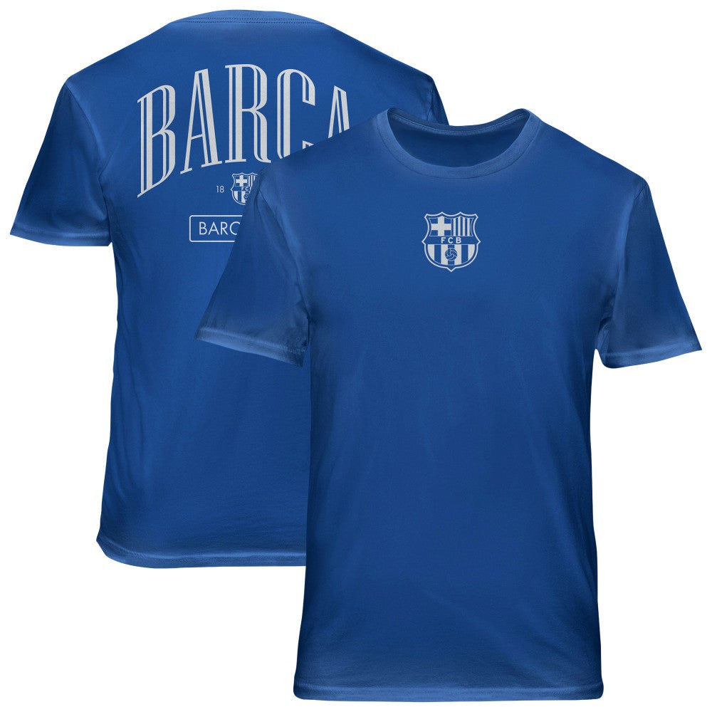 Barcelona 1863FC Back Wordmark Soft Wash T-Shirt - Blue outlet
