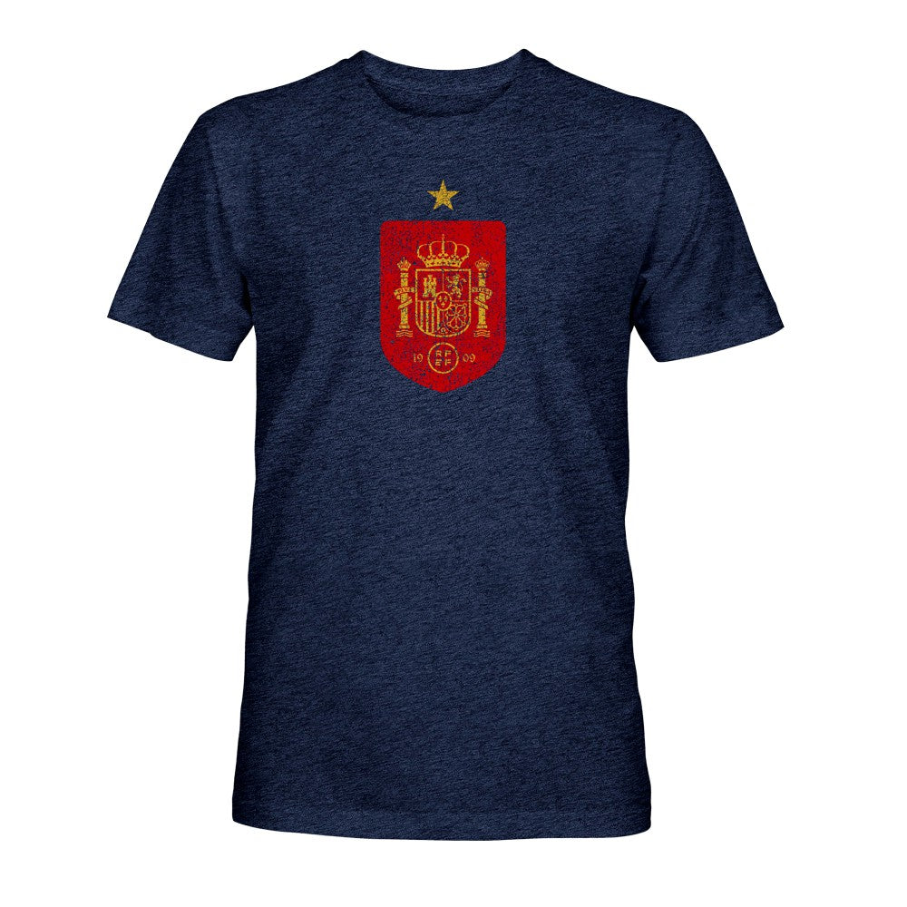 Spain National Team 1863FC Color Badge Tri-Blend T-Shirt - Navy sale