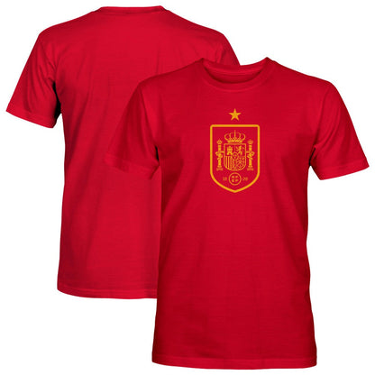 Spain National Team 1863FC Mono Badge T-Shirt - Red cheap
