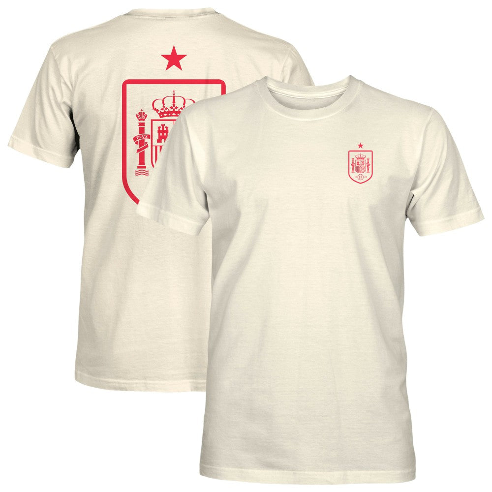 Spain National Team 1863FC Big Logo Heavyweight T-Shirt - Cream discount