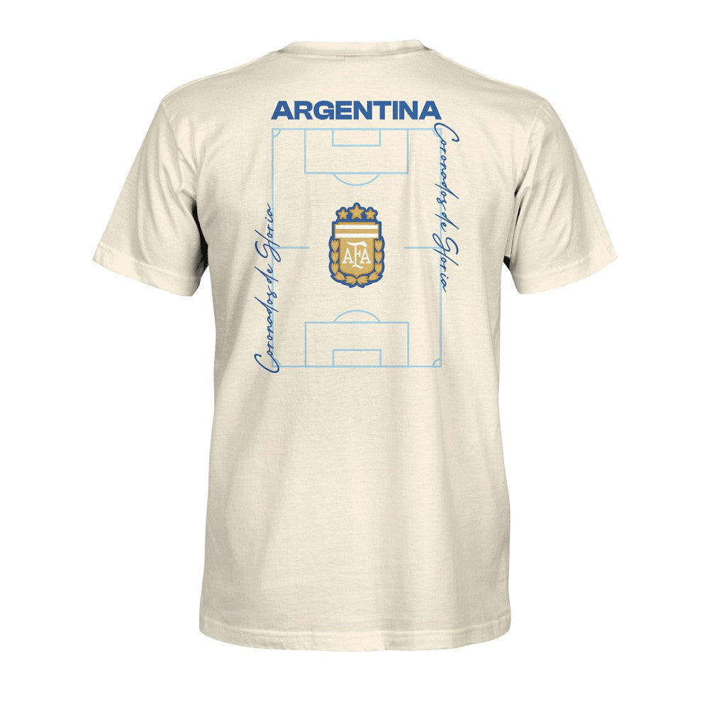Argentina National Team 1863FC Own the Pitch Heavyweight T-Shirt - Cream cheap