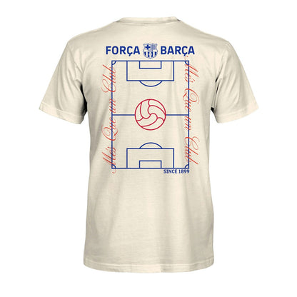 Barcelona 1863FC Own the Pitch Heavyweight T-Shirt - Cream shop