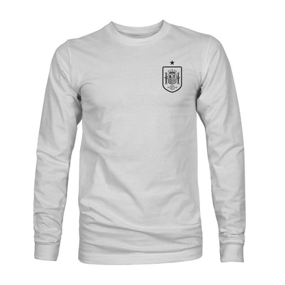 Spain National Team 1863FC Back Team Arch Long Sleeve T-Shirt - Gray cheap
