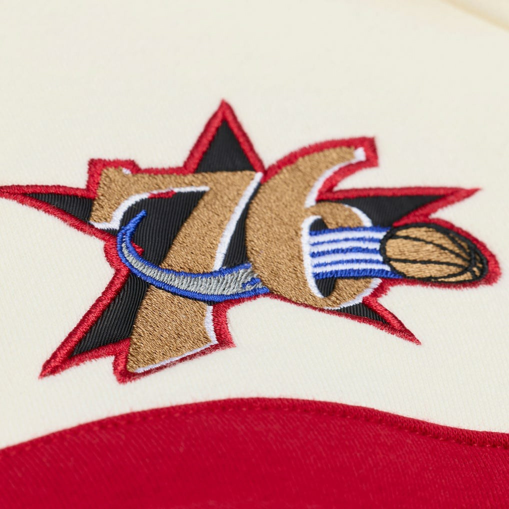 Philadelphia 76ers Hardwood Classics 76 Originals Collection Head Coach Hoodie sale - Cream | Mitchell & Ness online