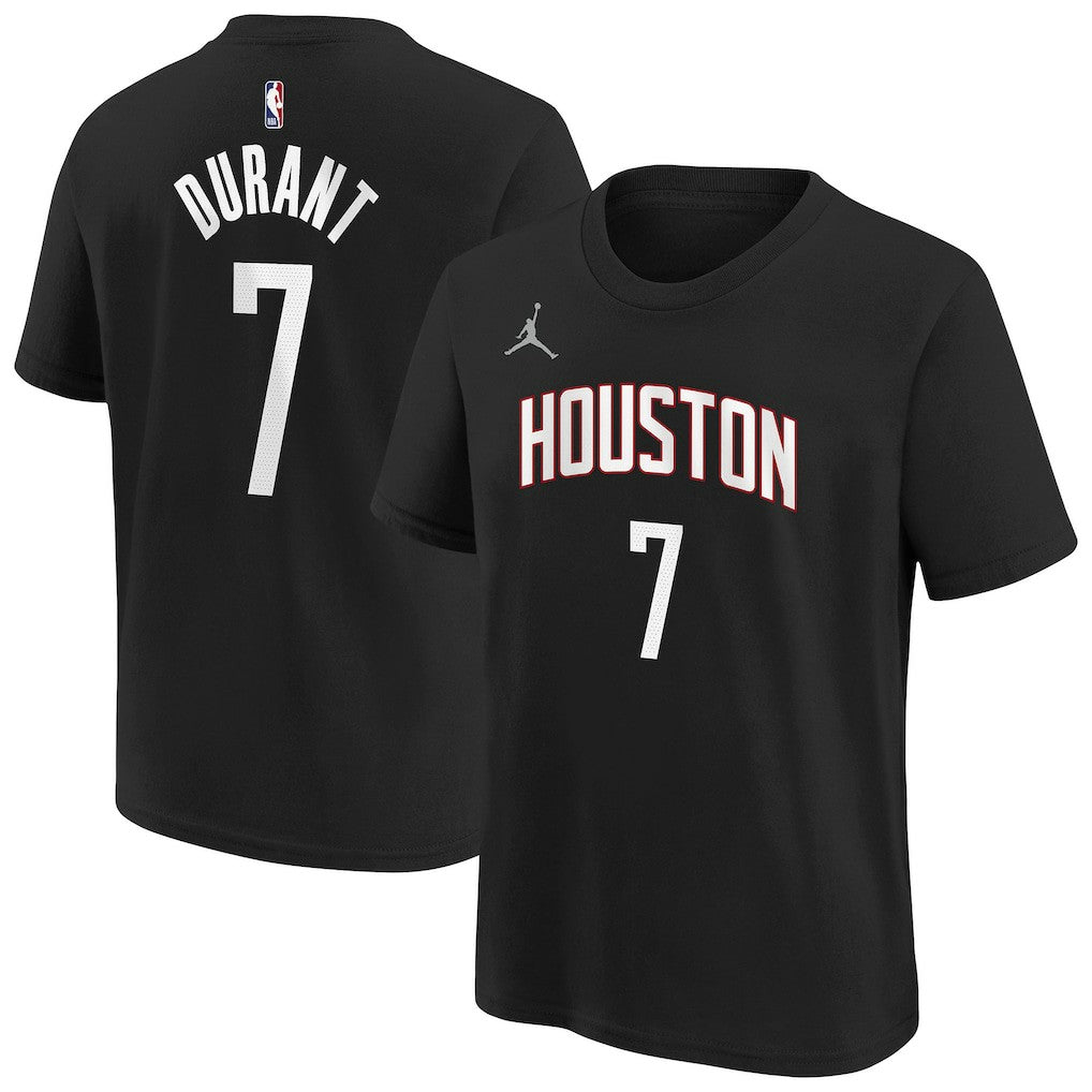 Kevin Durant Houston Rockets Jordan Brand Youth Statement Name & Number T-Shirt - Black outlet