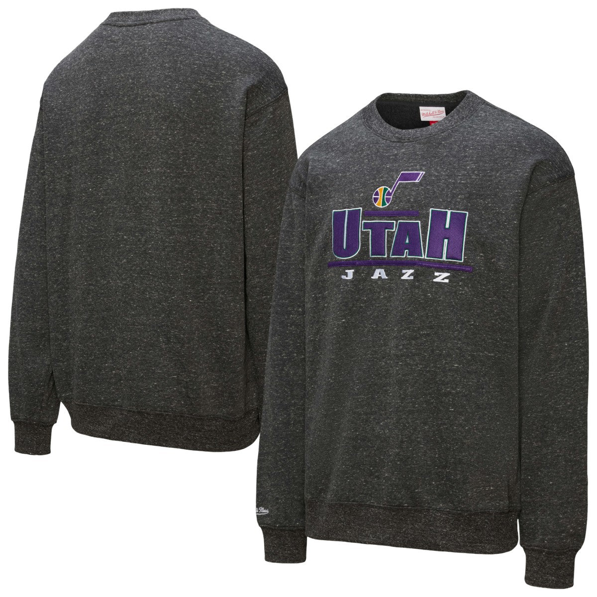 Utah Jazz Throw It Back Fleece Sweatshirt - Black | Mitchell & Ness cheap