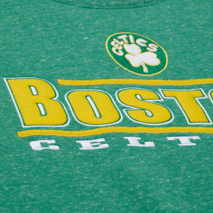 Boston Celtics Throw It Back Fleece Sweatshirt - Green | Mitchell & Ness on sale