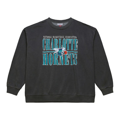 Charlotte Hornets NBA Downtown Collection Fleece Sweatshirt - Black | Mitchell & Ness for sale