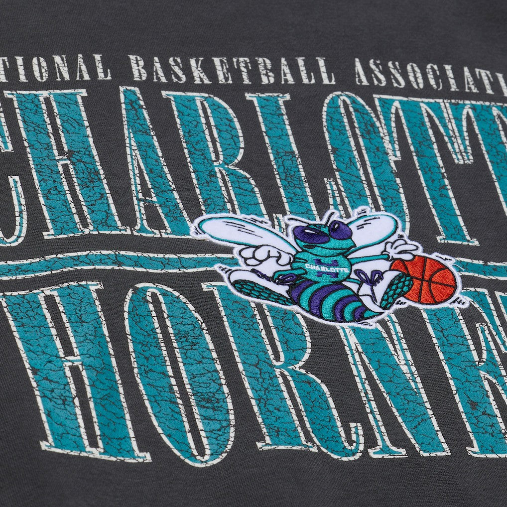 Charlotte Hornets NBA Downtown Collection Fleece Sweatshirt - Black | Mitchell & Ness for sale