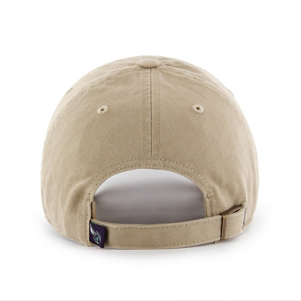 Charlotte Hornets '47 Logo Clean Up Adjustable Hat - Khaki | 47 brand outlet