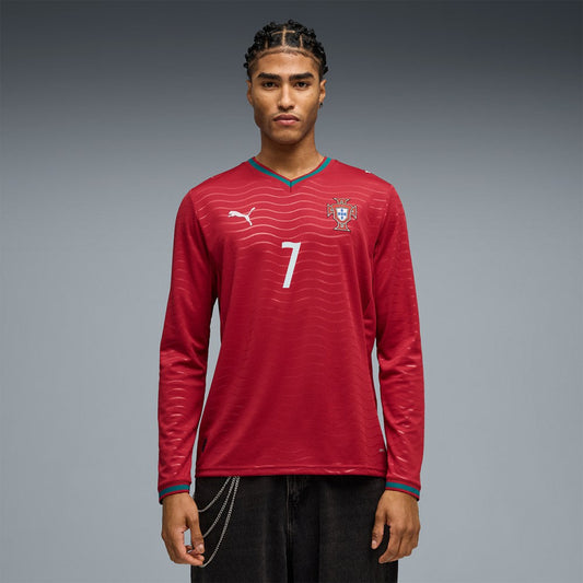 Cristiano Ronaldo Portugal National Team 2026 Home Replica Long Sleeve Jersey - Red | Puma shop