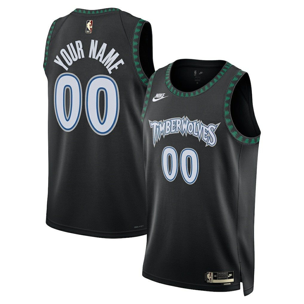 Minnesota Timberwolves Unisex Swingman Custom Jersey - Classic Edition - Black | Nike for sale