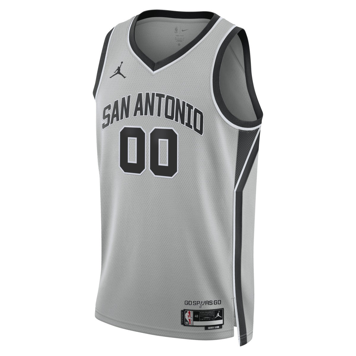 San Antonio Spurs Jordan Brand Unisex Swingman Custom Jersey - Statement Edition - Silver for sale