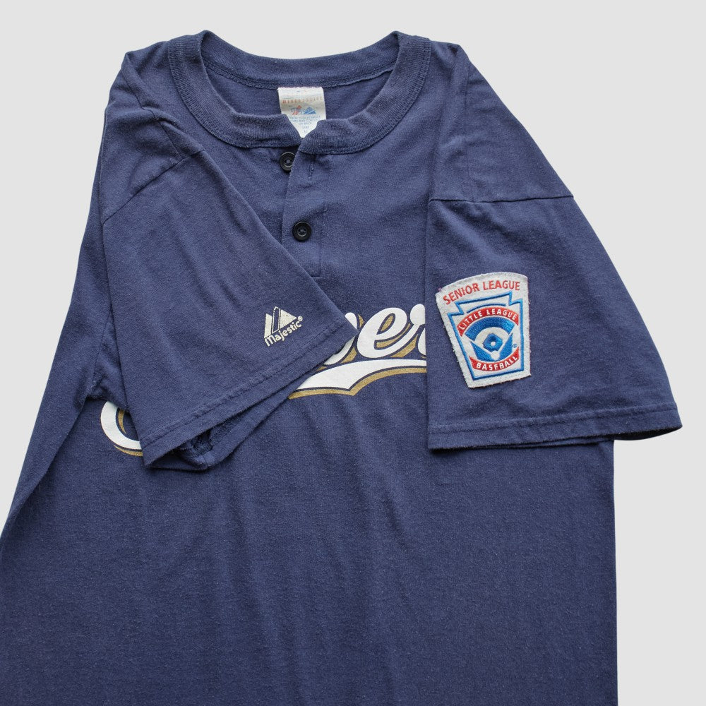 Milwaukee Brewers Majestic 2000s T-Shirt - Navy Vintage