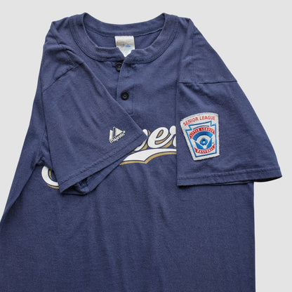 Milwaukee Brewers Majestic 2000s T-Shirt - Navy Vintage