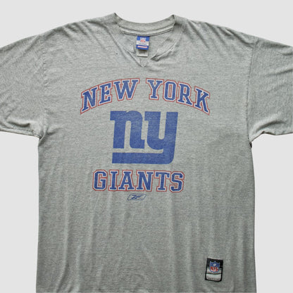 New York Giants Reebok 2000s T-Shirt - Heather Gray Vintage on sale