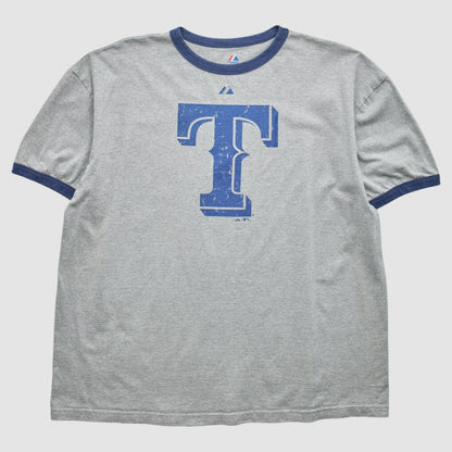 Texas Rangers Majestic 2010 T-Shirt - Heather Gray Vintage