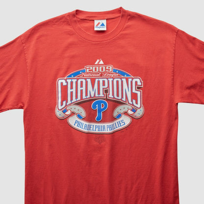 Philadelphia Phillies Majestic 2009 T-Shirt - Red Vintage