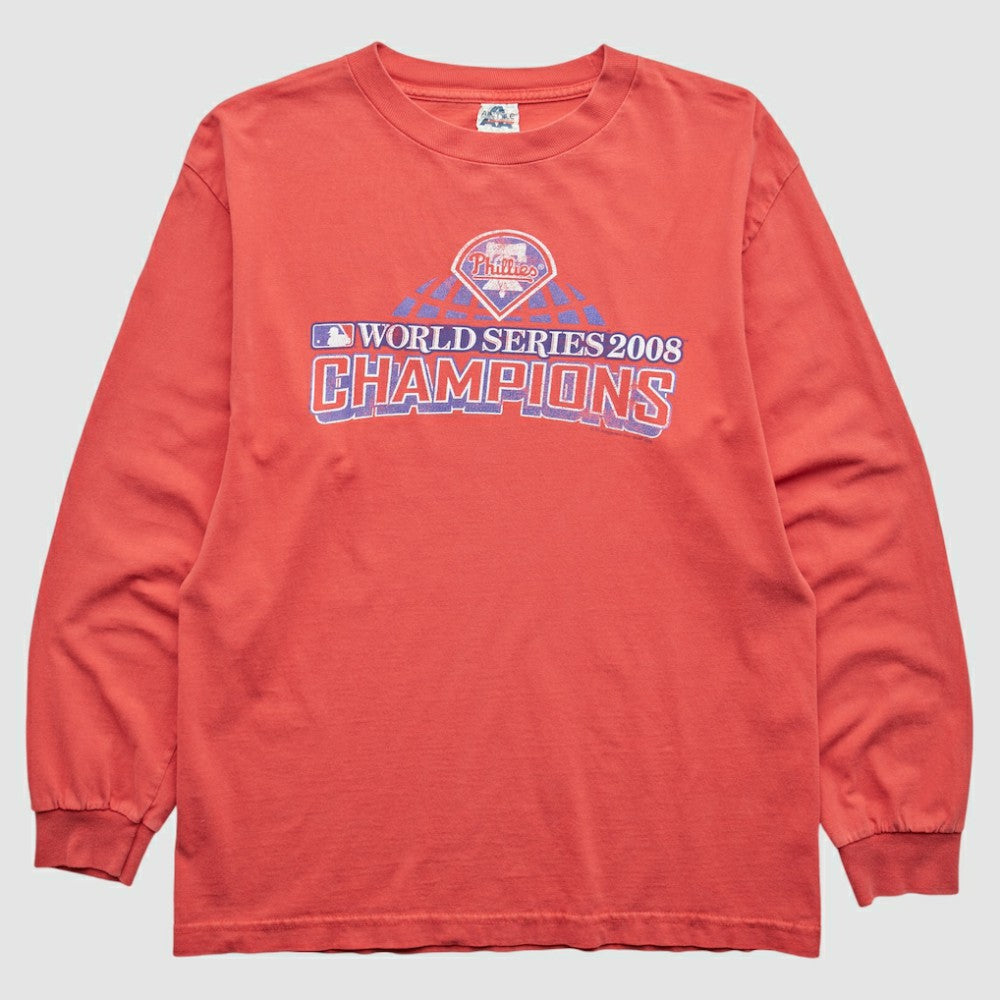 Philadelphia Phillies 2008 Long Sleeve T-Shirt - Red Vintage