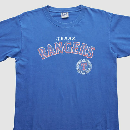 Texas Rangers Lee Apparel 2000s T-Shirt - Blue Vintage