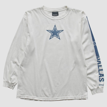 Dallas Cowboys Reebok 2010s Long Sleeve T-Shirt - White Vintage online