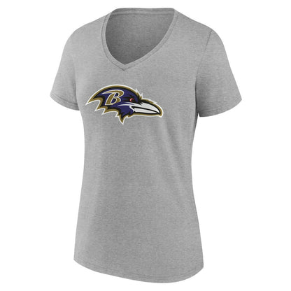 Baltimore Ravens Women's Team Authentic Personalized Name & Number V-Neck T-Shirt - Gray cheap