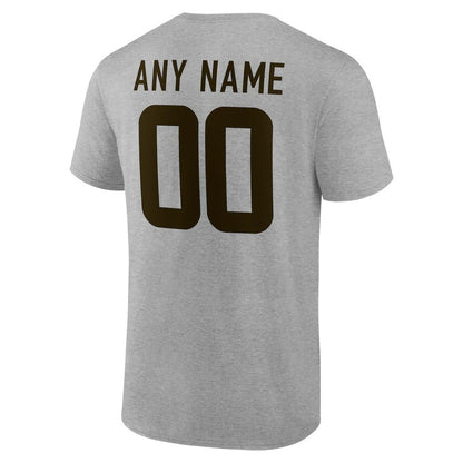 Cleveland Browns Team Authentic Personalized Name & Number T-Shirt - Gray on sale